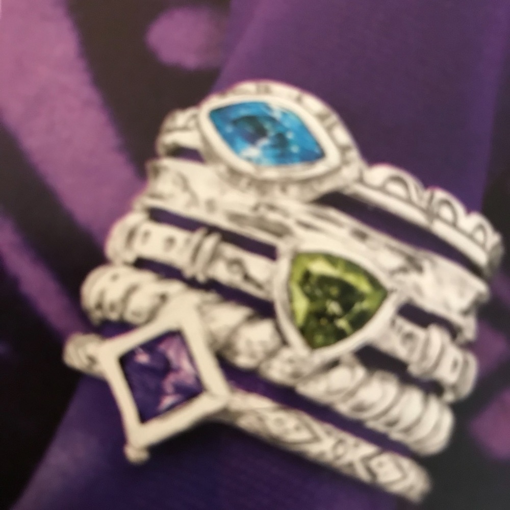 Silpada Belle Fleur Purple Stack Ring R2748